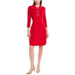NWT Nanette Lepore Tipped Knit Polo minidress